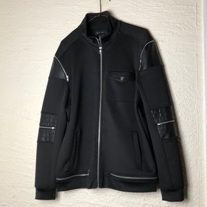 INC International Concepts Knit Jacket Black Large
